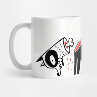 Beheaded dog vector illustration Mug